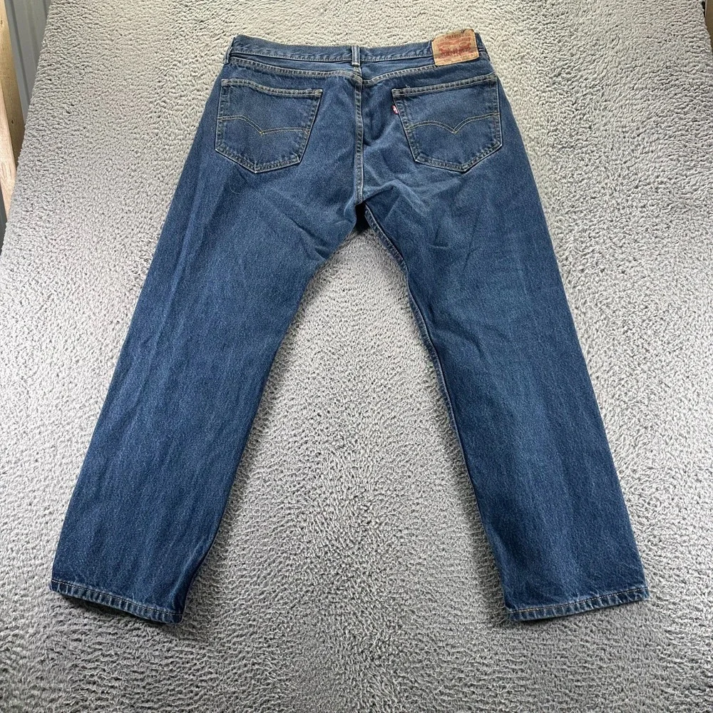 Levi's 505 Jeans Mens 36x30 Blue Cotton Denim Straight Leg‎ Faded Workwear